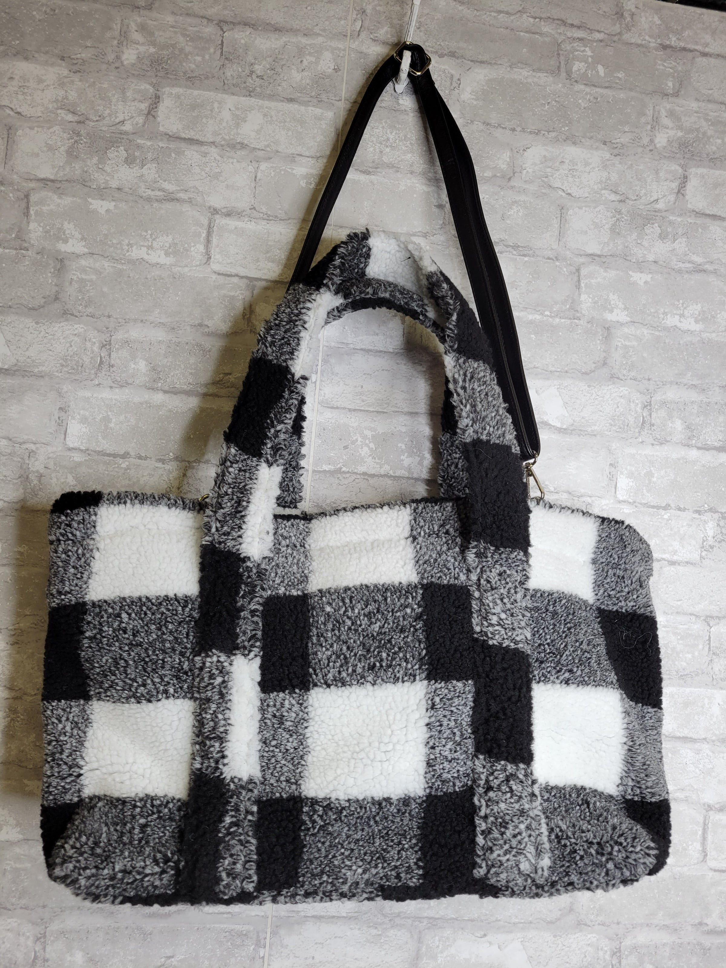 Black and White Buffalo Check Bag